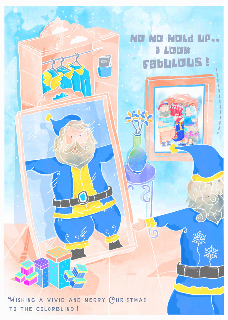 讓色盲人在圣誕節(jié)不會(huì)感到被遺忘系列公益平面廣告創(chuàng)意賞析
