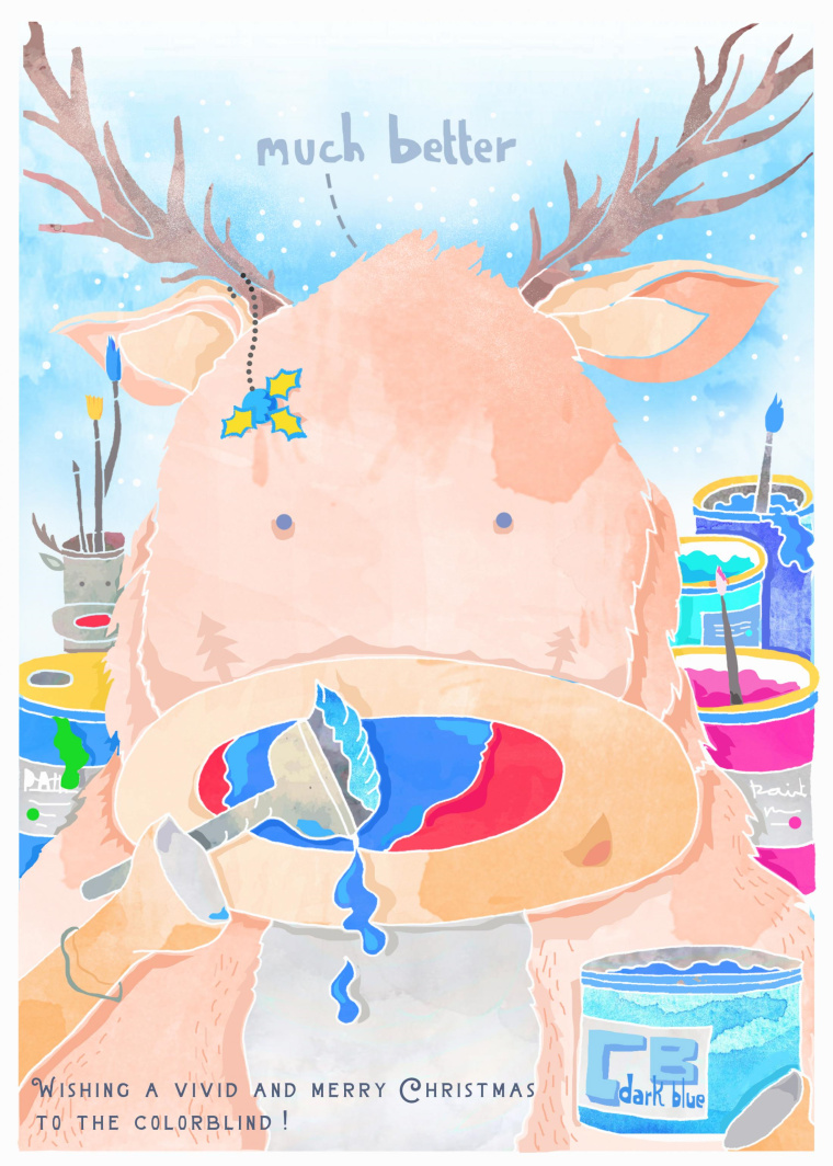 讓色盲人在圣誕節(jié)不會(huì)感到被遺忘系列公益平面廣告創(chuàng)意賞析