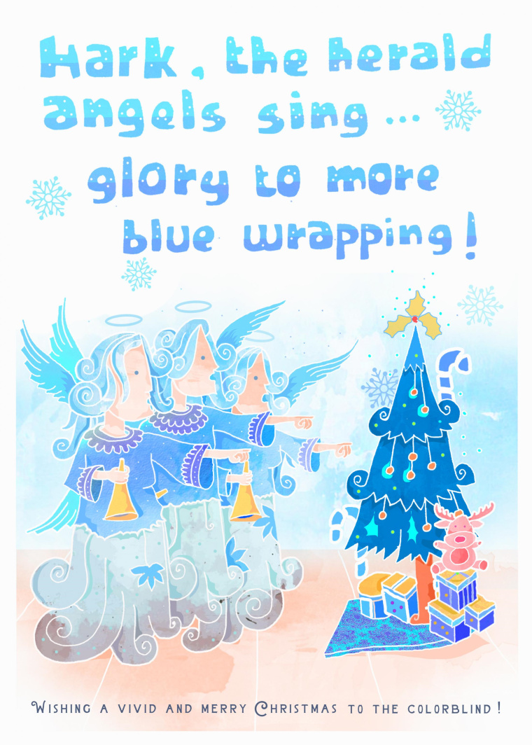 讓色盲人在圣誕節(jié)不會(huì)感到被遺忘系列公益平面廣告創(chuàng)意賞析