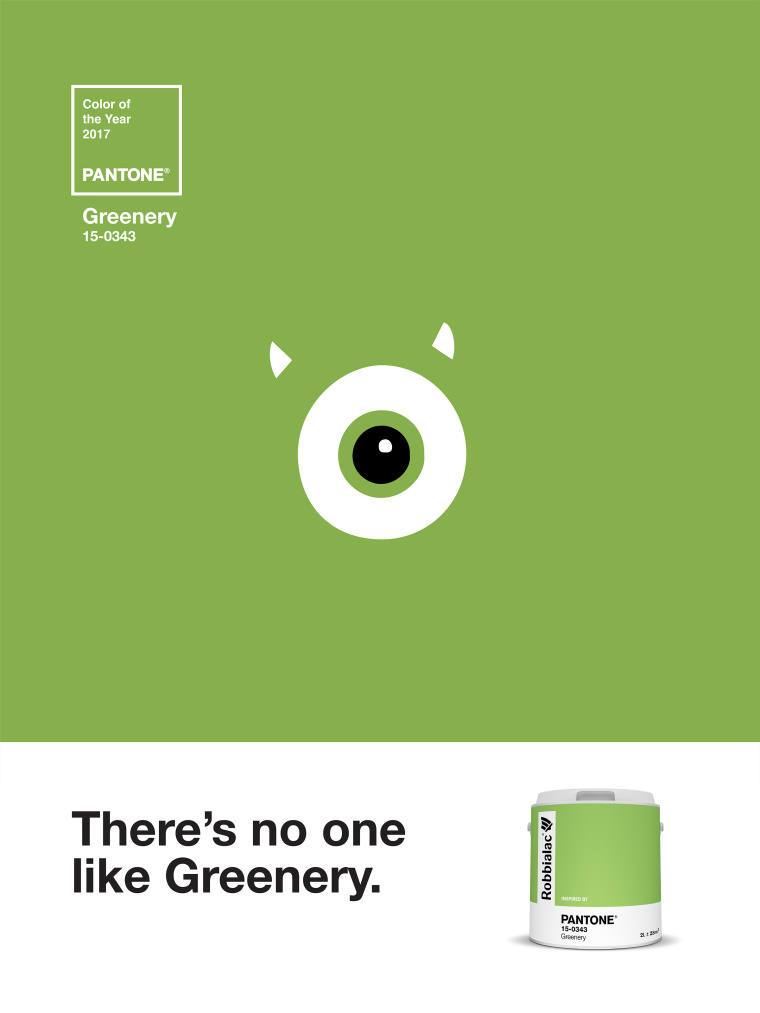 Robbialac油漆品牌潘通色彩平面創(chuàng)意廣告“沒有人像綠茵”篇-上海尚略廣告公司
