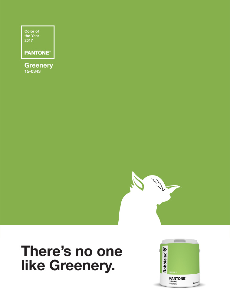 Robbialac油漆品牌潘通色彩平面創(chuàng)意廣告“沒有人像綠茵”篇-上海尚略廣告公司