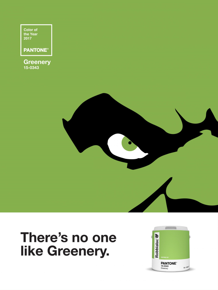 Robbialac油漆品牌潘通色彩平面創(chuàng)意廣告“沒有人像綠茵”篇-上海尚略廣告公司