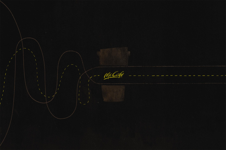 DDB平面創(chuàng)意廣告賞析：?jiǎn)拘涯愕拇竽X只需一杯McCafé麥咖啡-上海廣告設(shè)計(jì)公司