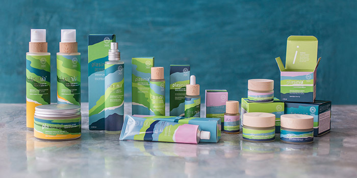 PLASINIA化妝品品牌形象VI設(shè)計(jì)包裝設(shè)計(jì)，傳達(dá)全天然產(chǎn)品系列