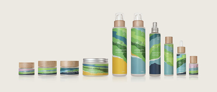 PLASINIA化妝品品牌形象VI設(shè)計包裝設(shè)計，傳達(dá)全天然產(chǎn)品系列