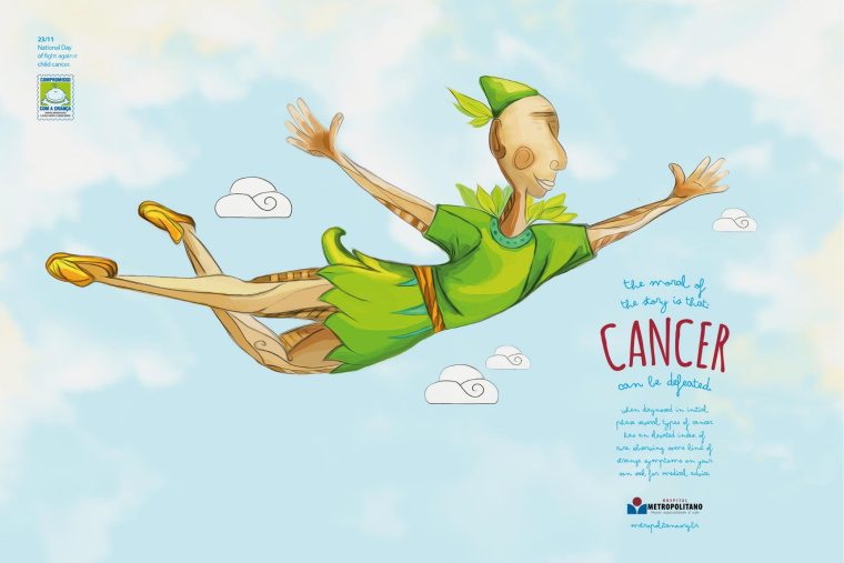 Metropolitano醫(yī)院“癌癥早期可以治愈”插畫系列平面創(chuàng)意廣告欣賞-小飛俠