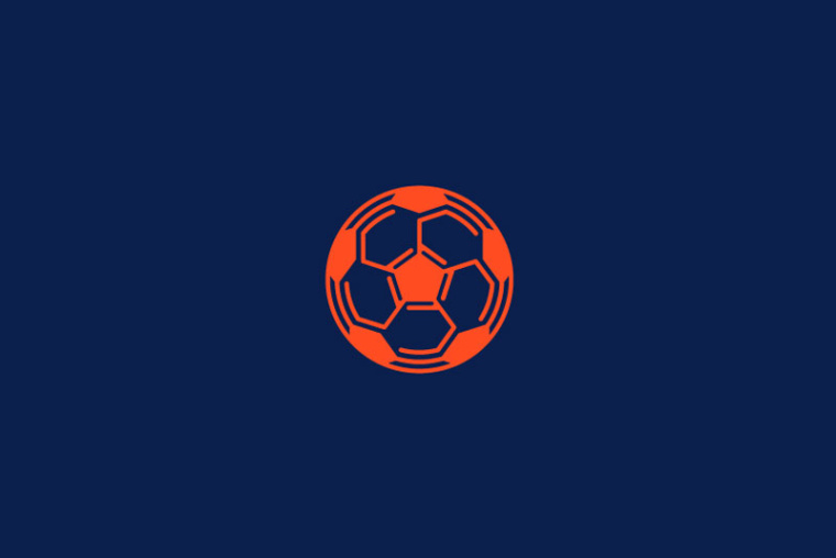 Footbot橙色足球logo設(shè)計(jì)-上海logo設(shè)計(jì)公司