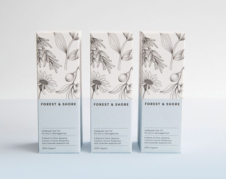 森林和海岸包裝設(shè)計(jì)