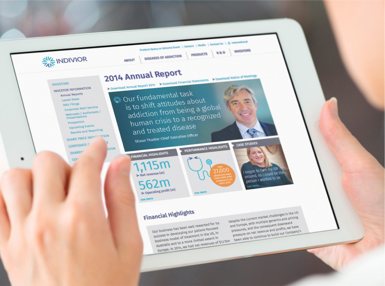 INDIVIOR制藥公司網(wǎng)站設(shè)計(jì)