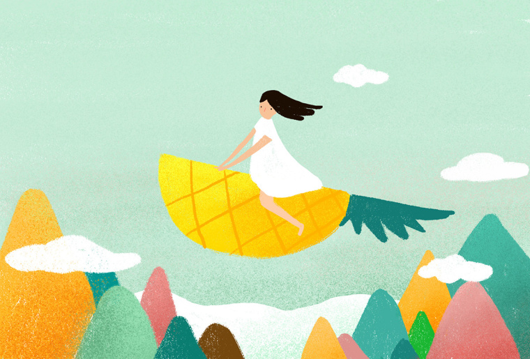 鳳梨酥店“一封情酥”插圖畫式包裝設(shè)計“情不自已，酥給了你”