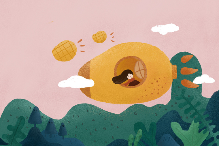 鳳梨酥店“一封情酥”插圖畫式包裝設(shè)計“情不自已，酥給了你”