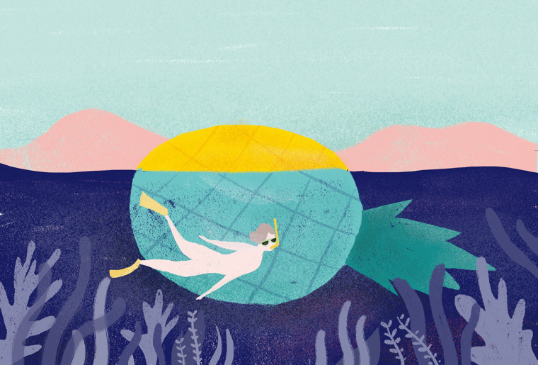 鳳梨酥店“一封情酥”插圖畫式包裝設(shè)計“情不自已，酥給了你”