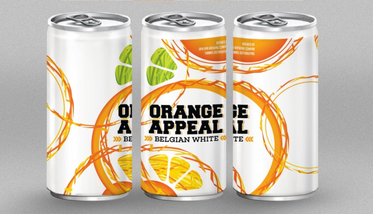 明亮的橙色果汁標簽設計