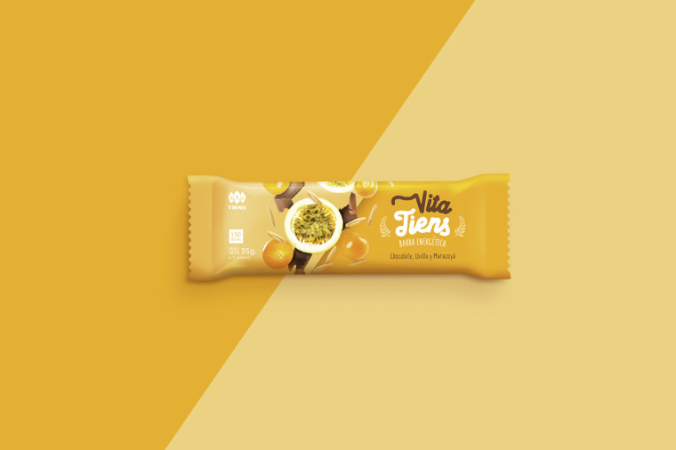 Vita Tiens 能量棒包裝設計，爆炸能量和活力主題設計
