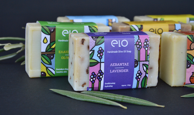 Elo 天然手工肥皂品牌波譜幾何藝術(shù)風(fēng)格包裝設(shè)計