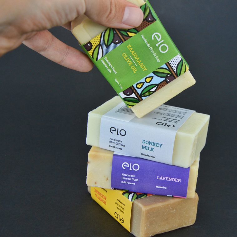 Elo 天然手工肥皂品牌波譜幾何藝術(shù)風(fēng)格包裝設(shè)計