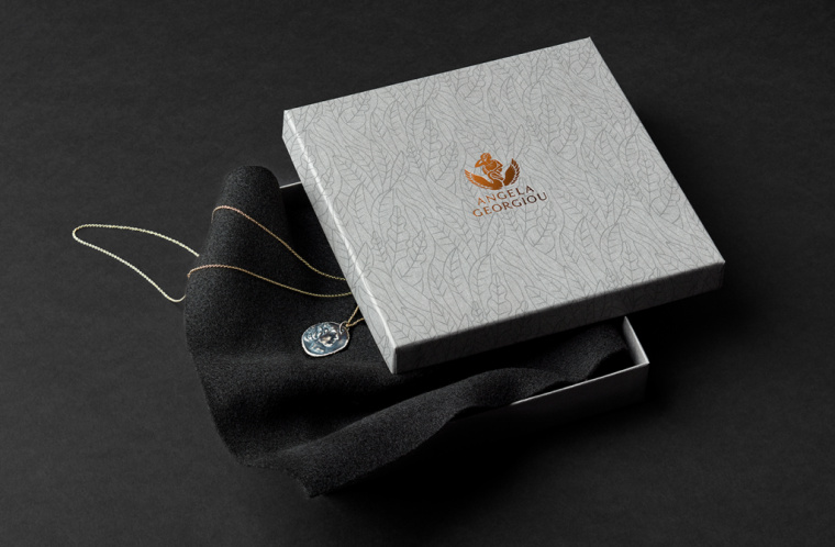 奢侈品品牌設(shè)計：Angela Georgiou珠寶首飾品牌形象VI設(shè)計logo設(shè)計