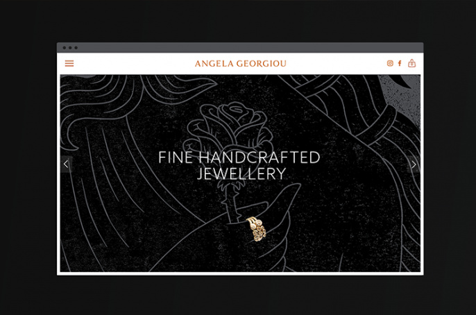 奢侈品品牌設(shè)計：Angela Georgiou珠寶首飾品牌形象VI設(shè)計logo設(shè)計