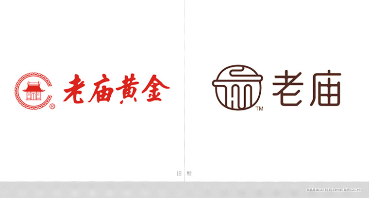 老廟黃金首飾新logo設計,外圓內方的中式韻味logo設計 老廟黃金首飾新logo設計,外圓內方的中式韻味logo設計