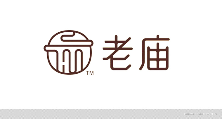 老廟黃金首飾新logo設計，外圓內方的中式韻味logo設計