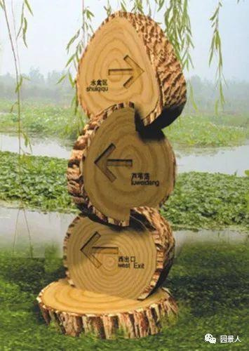 戶外創(chuàng)意標(biāo)識牌導(dǎo)視系統(tǒng)設(shè)計-木頭材料