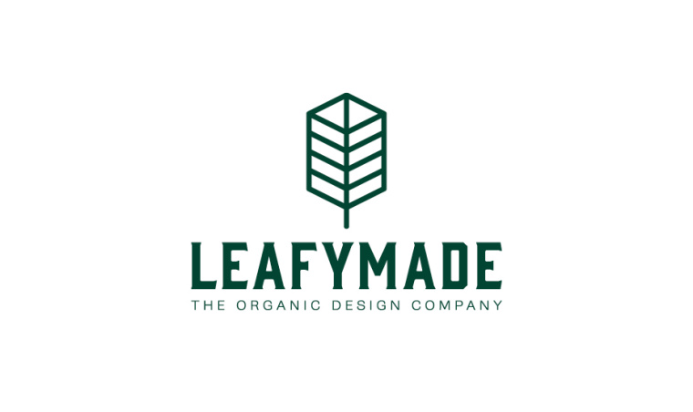 Leafymade有機公司“一片樹葉”創(chuàng)意標(biāo)志設(shè)計，源自自然美麗的設(shè)計