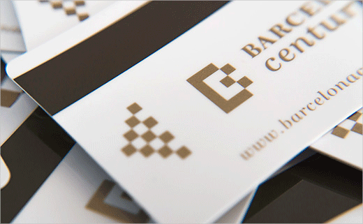 巴塞羅那世紀(jì)酒店logo設(shè)計(jì)品牌VI形象設(shè)計(jì)，幾何方形風(fēng)格