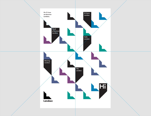 Landsec 商業(yè)地產(chǎn)公司企業(yè)形象設(shè)計(jì)與幾何L字母logo設(shè)計(jì)