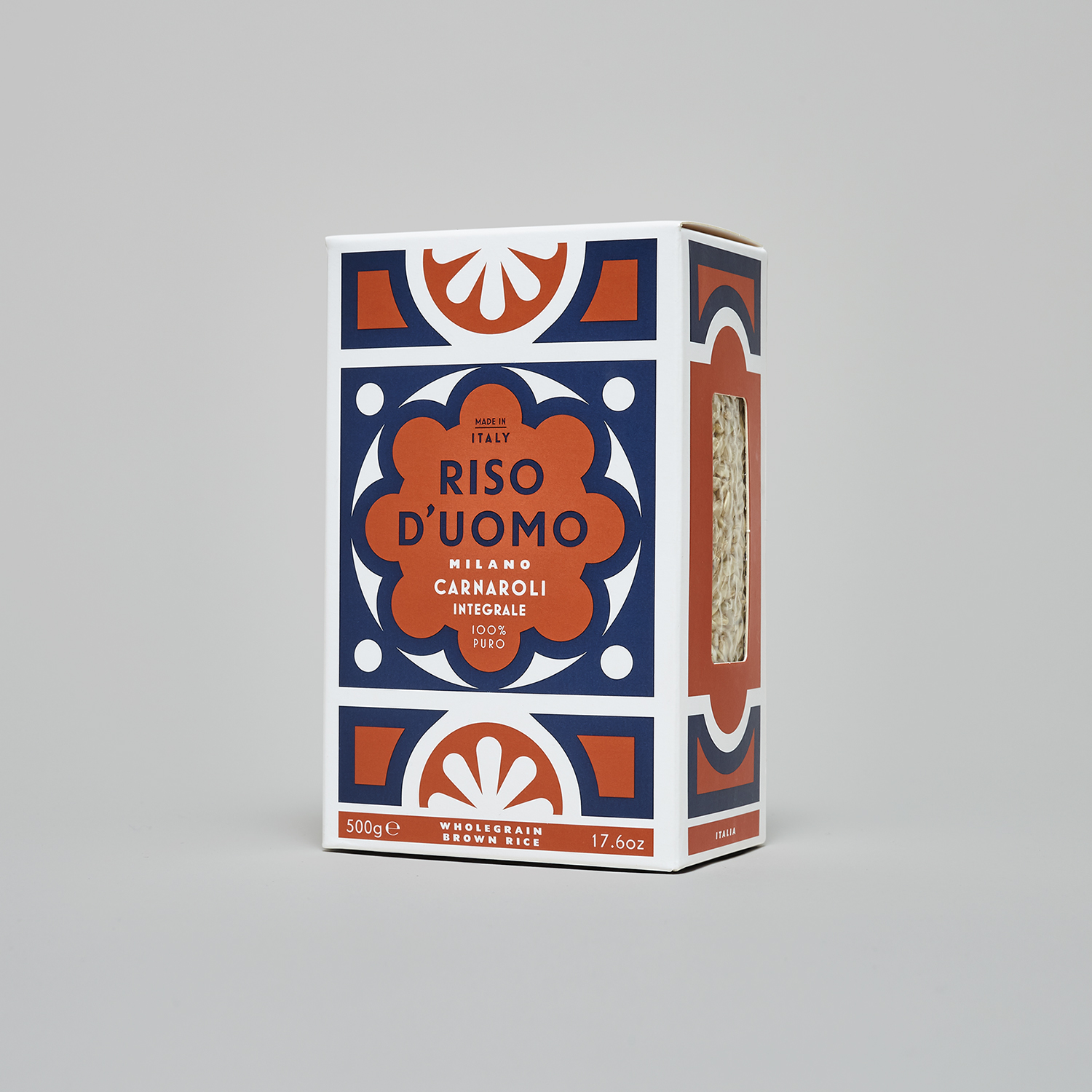 Riso D’uomo 大米包裝設(shè)計，華麗大理石地磚圖案靈感