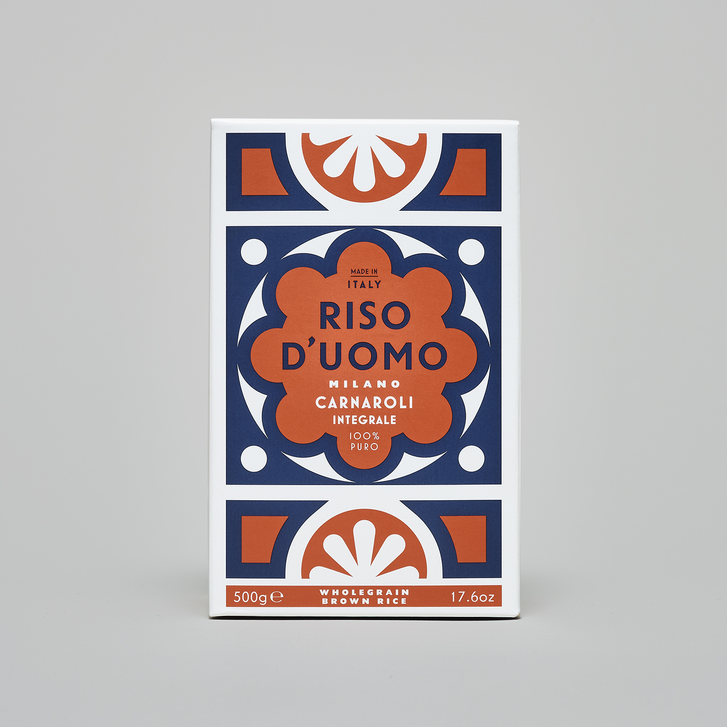 Riso D’uomo 大米包裝設(shè)計，華麗大理石地磚圖案靈感