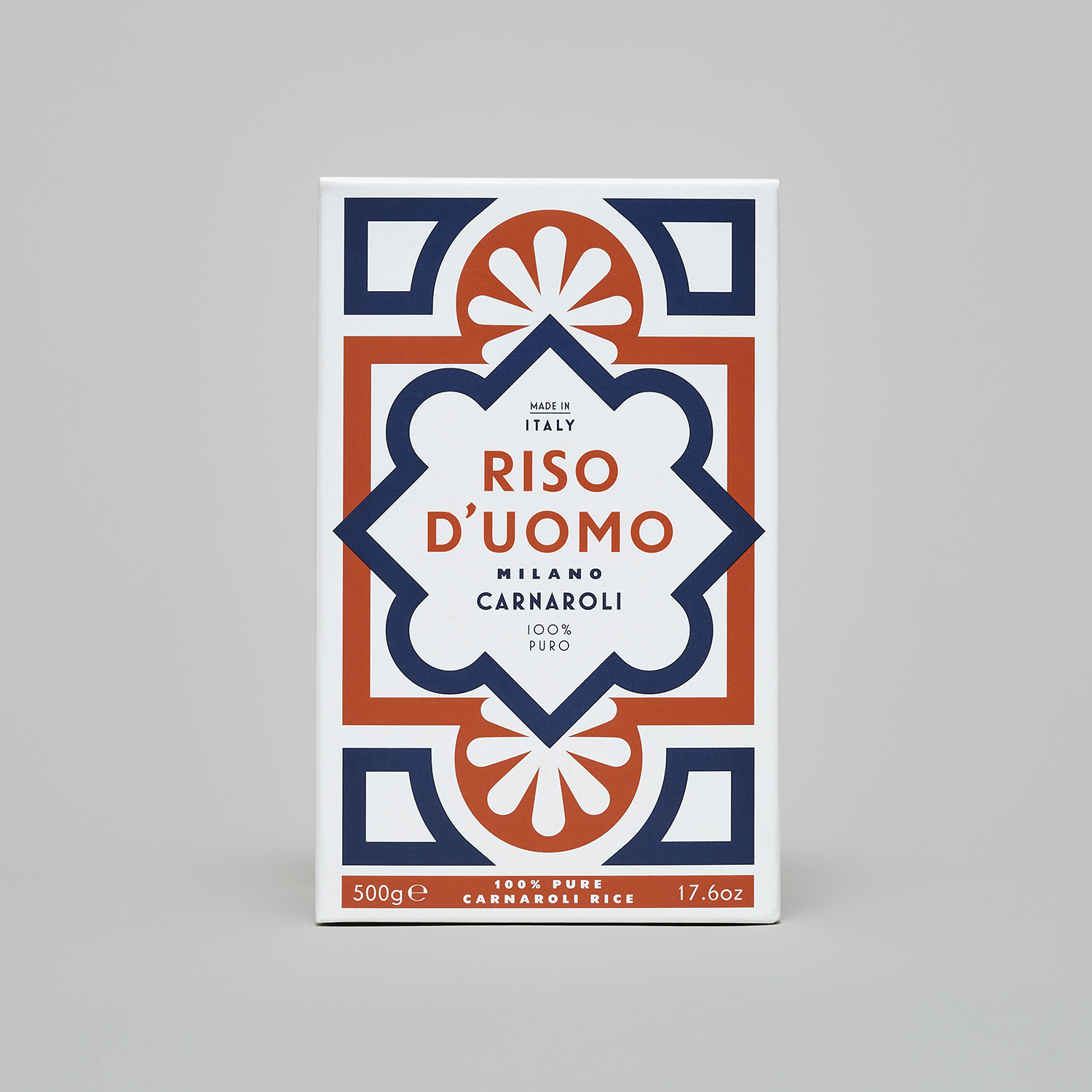 Riso D’uomo 大米包裝設(shè)計，華麗大理石地磚圖案靈感