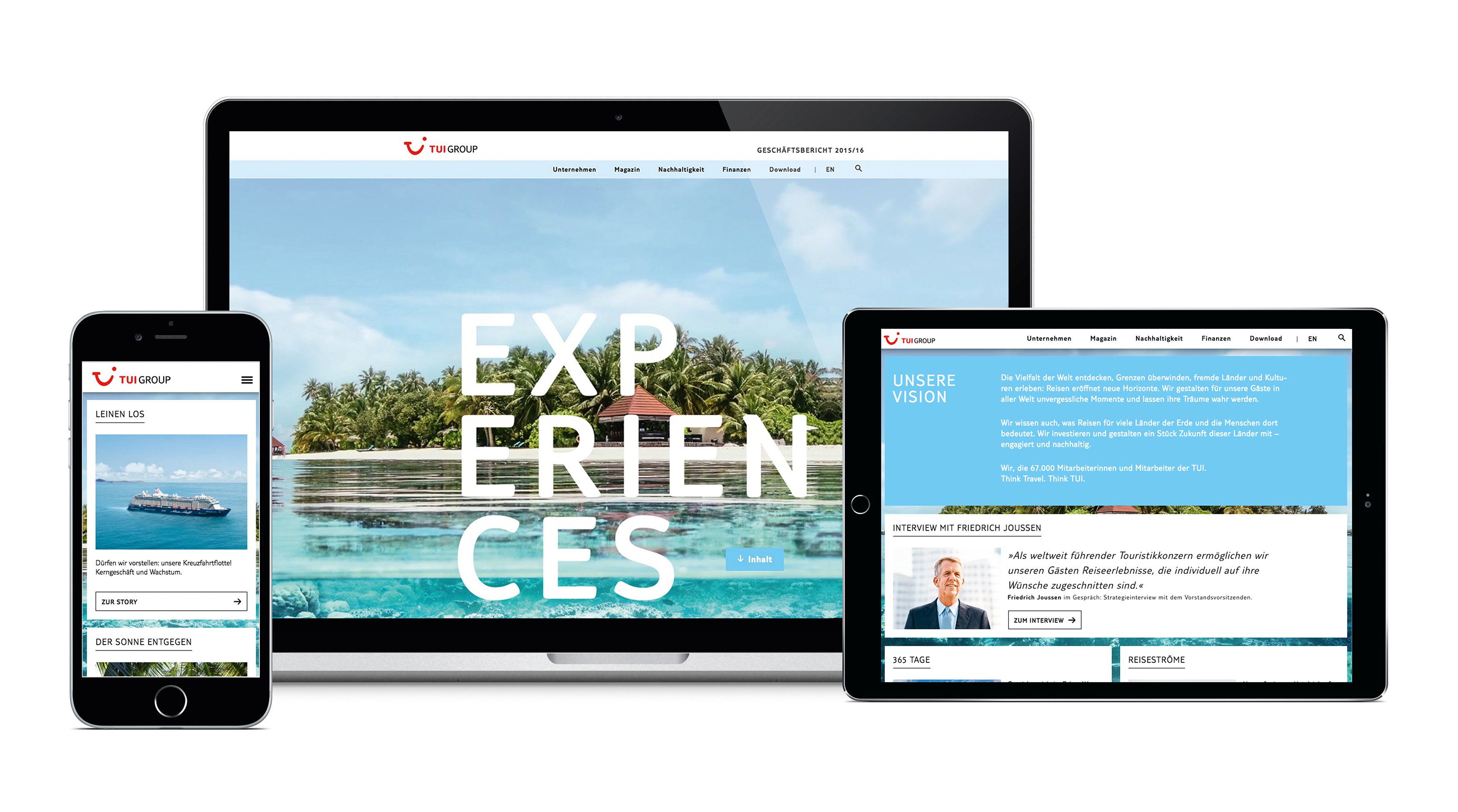 TUI途易旅游集團(tuán)2015/2016交付主題年報網(wǎng)站設(shè)計