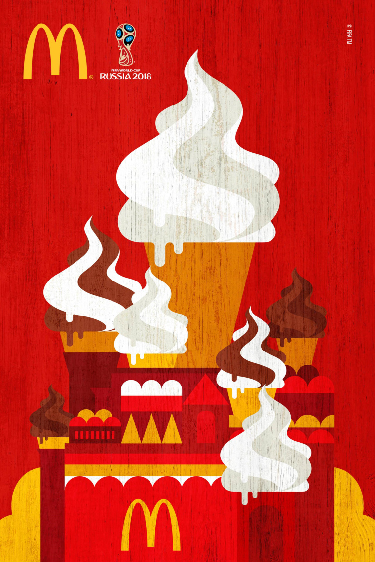 麥當(dāng)勞贊助2018俄羅斯足球世界杯創(chuàng)意平面廣告設(shè)計(jì)-紅場(chǎng) 麥當(dāng)勞贊助2018俄羅斯足球世界杯創(chuàng)意平面廣告設(shè)計(jì)-紅場(chǎng)