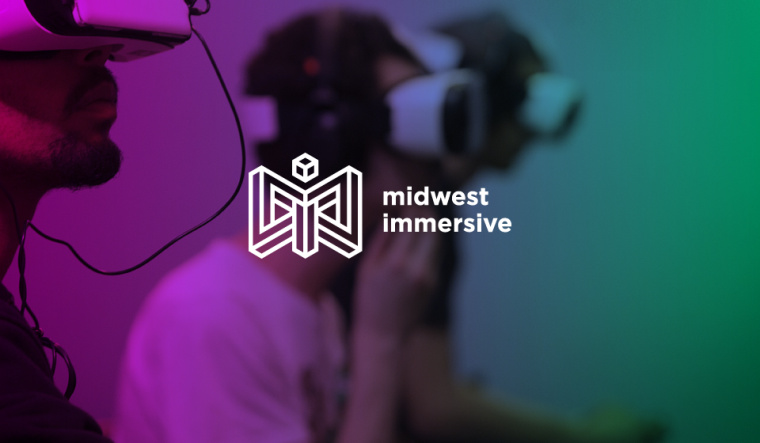 虛擬現(xiàn)實(shí)MWI極具未來(lái)感的品牌形象VI設(shè)計(jì)標(biāo)志設(shè)計(jì)，字母與圖形的多重創(chuàng)意組合