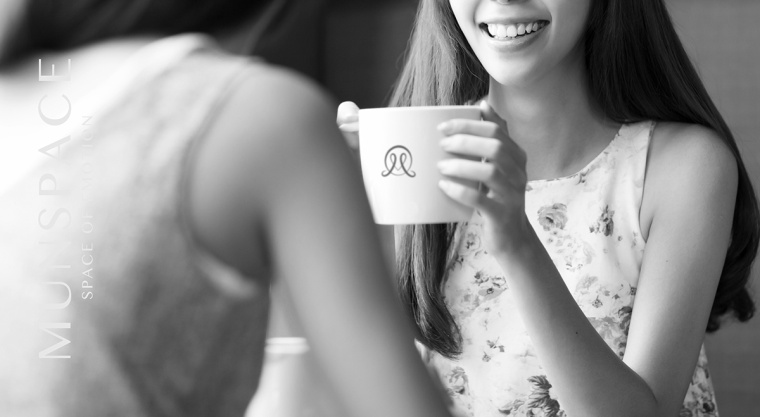 MUNSPACE咖啡（店）品牌形象設(shè)計(jì)logo設(shè)計(jì)，簡(jiǎn)約心形符號(hào)+字母M