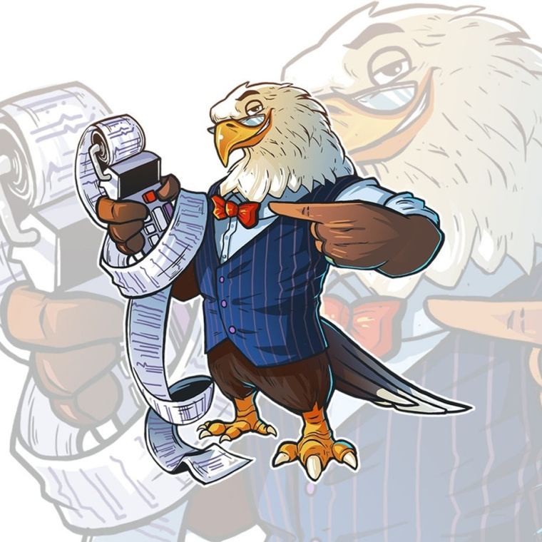 鷹會計師角色吉祥物標志設(shè)計