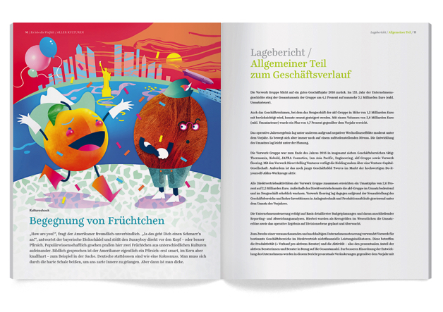 德國福維克（Vorwerk）年度報告宣傳畫冊設(shè)計“多樣性萬歲”