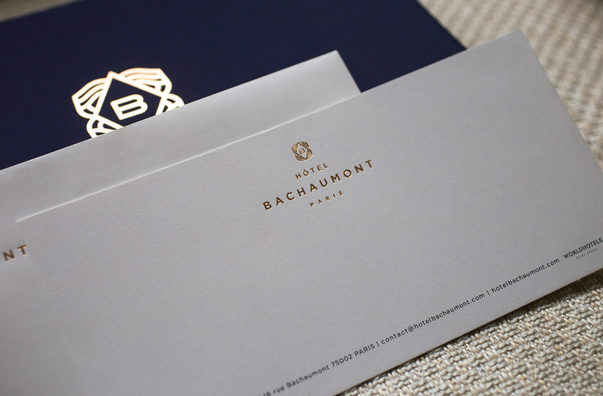 BACHAUMONT巴黎酒店品牌VI設(shè)計(jì)與logo設(shè)計(jì)，尊貴奢華的巴黎藝術(shù)風(fēng)格