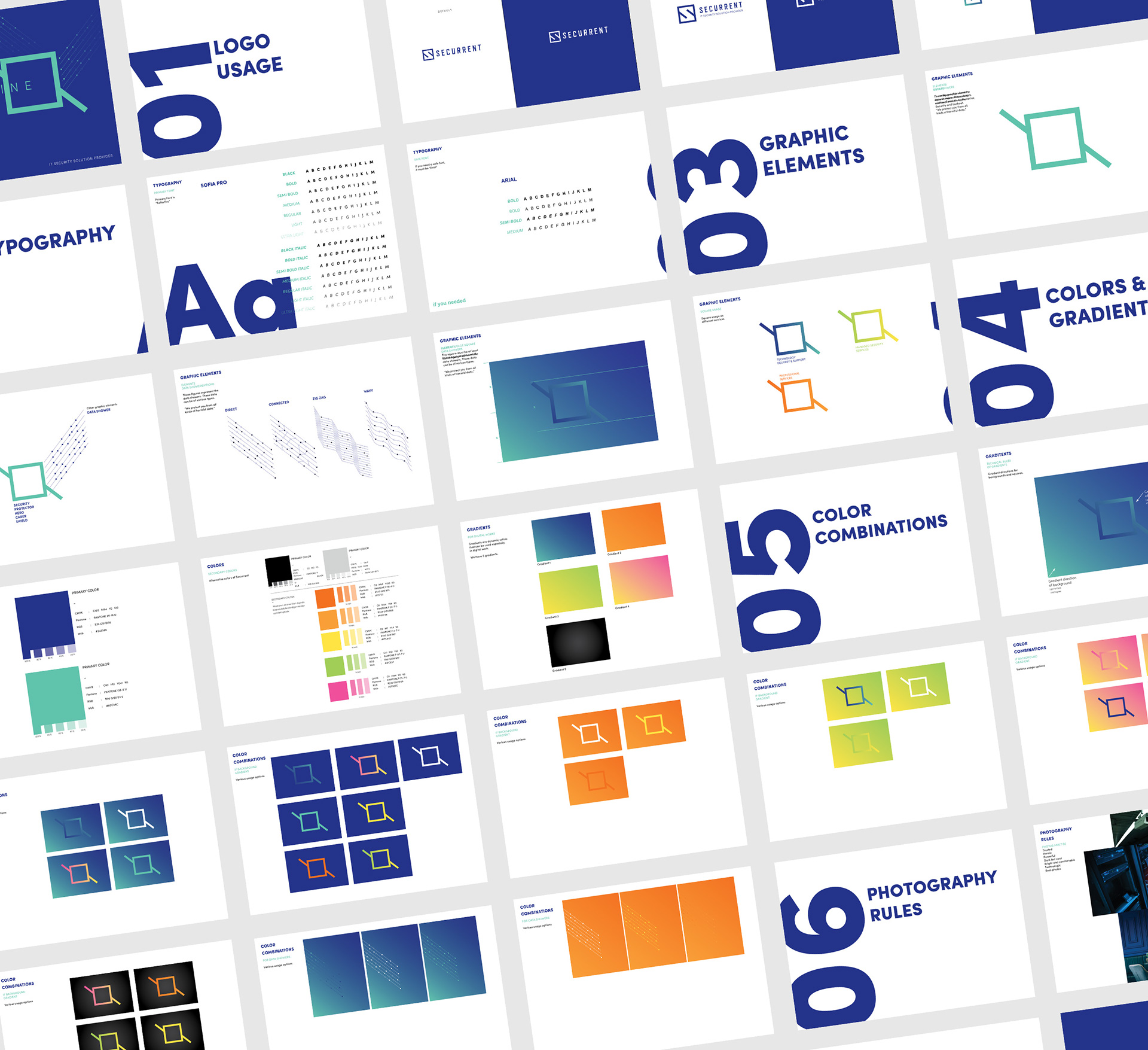 Securrent信息安全運營品牌VI視覺形象識別設計logo設計 Securrent信息安全運營品牌VI視覺形象識別設計logo設計