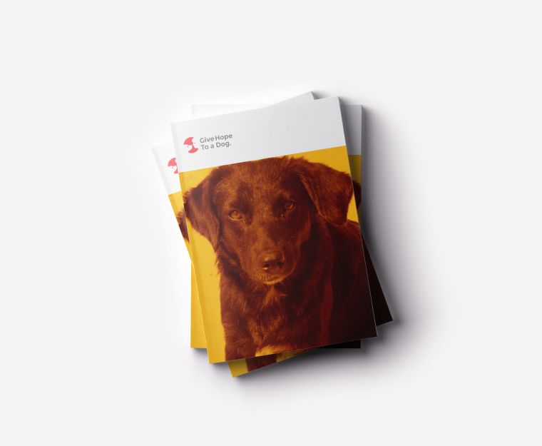 公益機(jī)構(gòu)Give Hope to a Dog品牌形象VI設(shè)計(jì)logo設(shè)計(jì)-孩子與狗的負(fù)空間設(shè)計(jì)