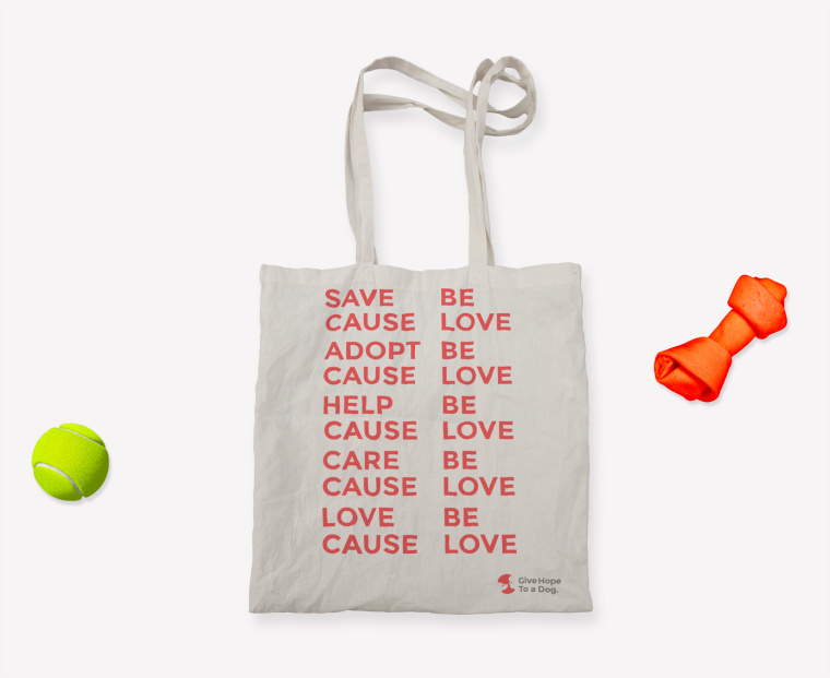 公益機(jī)構(gòu)Give Hope to a Dog品牌形象VI設(shè)計(jì)logo設(shè)計(jì)-孩子與狗的負(fù)空間設(shè)計(jì)