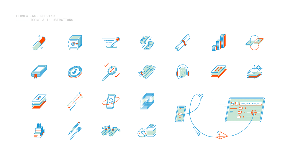 IT科技品牌創(chuàng)意設(shè)計(jì)：Firmex虛擬數(shù)據(jù)庫(kù)空間公司logo設(shè)計(jì)VI設(shè)計(jì)企業(yè)形象設(shè)計(jì)
