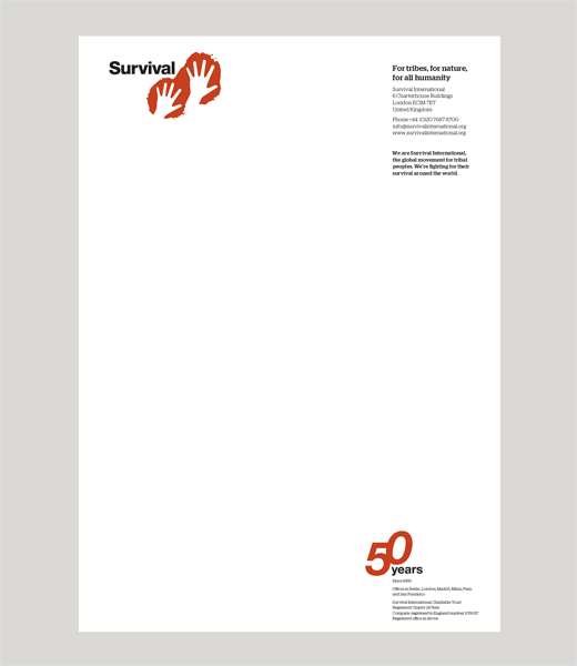 生存國(guó)際人權(quán)公益組織50周年標(biāo)志設(shè)計(jì)——上海標(biāo)志設(shè)計(jì)公司欣賞