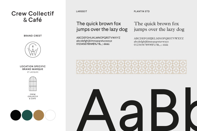 Crew Collective＆cafe品牌形象VI設(shè)計(jì)logo設(shè)計(jì)，現(xiàn)代美學(xué)與傳統(tǒng)設(shè)計(jì)元素相結(jié)合