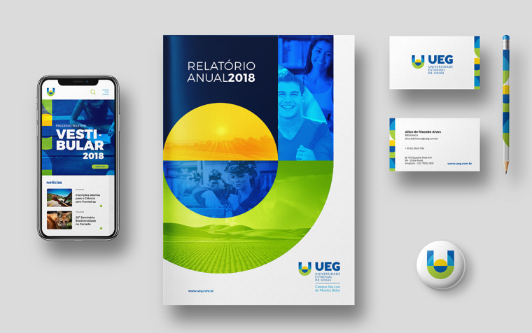 UEG戈亞斯州州立大學(xué)學(xué)校VI設(shè)計(jì)視覺識(shí)別形象設(shè)計(jì)-幾何字母u+圓形矩形設(shè)計(jì)