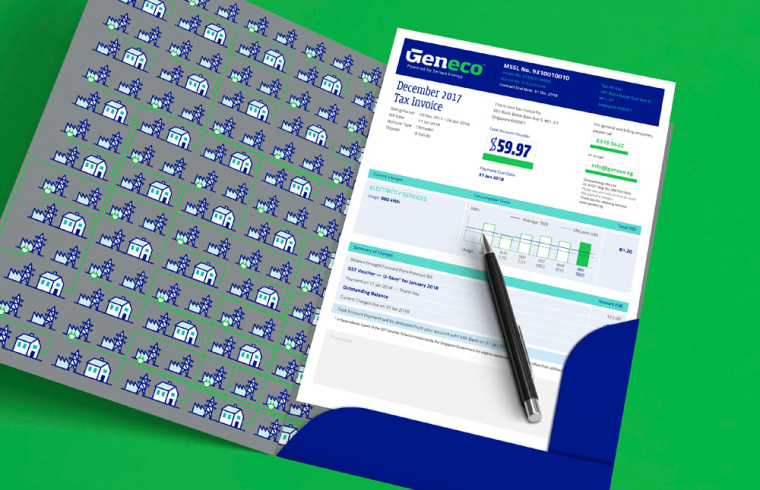 Geneient 電力能源公司品牌logo設(shè)計(jì)vi形象設(shè)計(jì)