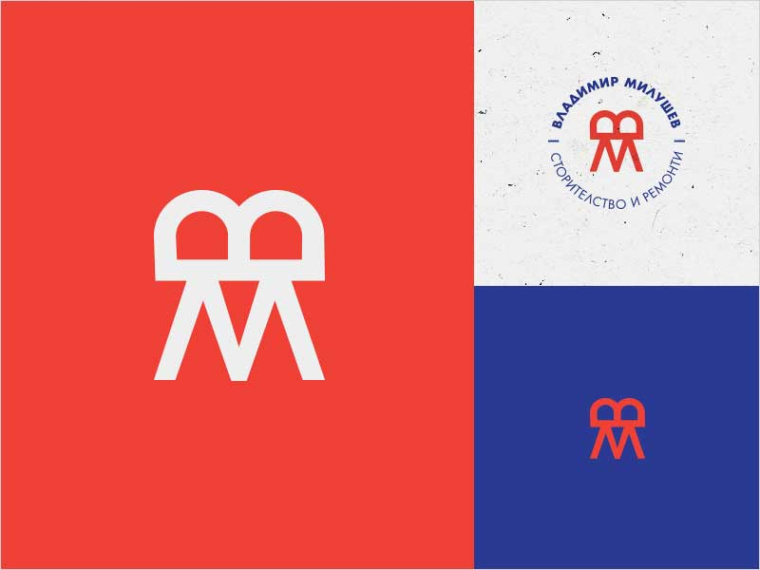  BM字母組合的建筑標(biāo)志logo設(shè)計-上海標(biāo)志設(shè)計公司