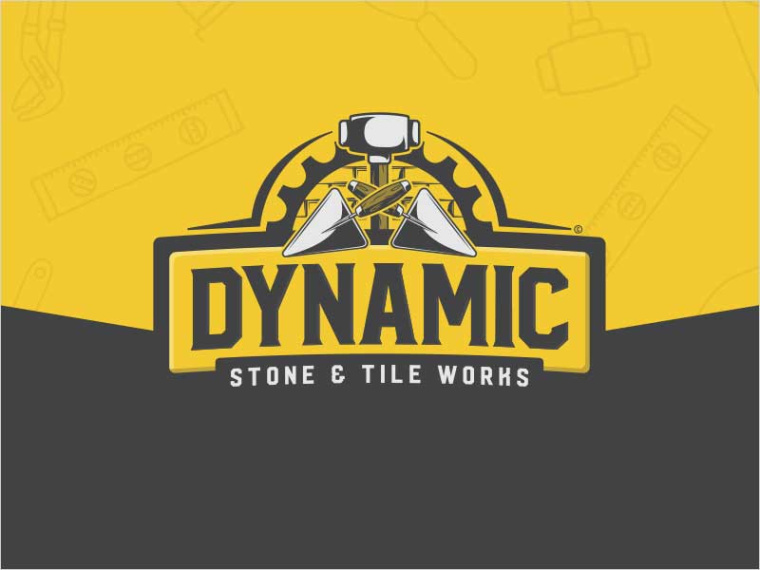  動態(tài)石材和瓷磚作品建筑標(biāo)志設(shè)計-上海標(biāo)志設(shè)計公司