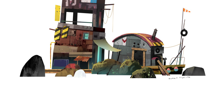 上海設計公司欣賞：后院立體矢量插畫設計