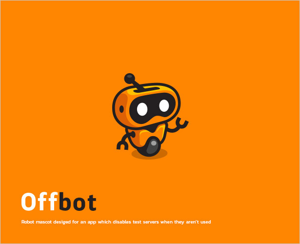 上海logo設(shè)計(jì)：28個(gè)現(xiàn)代和負(fù)空間標(biāo)志logo設(shè)計(jì)-可愛機(jī)器人logo